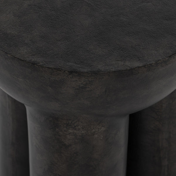Sante End Table In Raw Black
