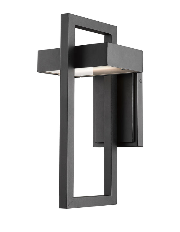 Luttrel 1 Light Outdoor Wall Sconce in Black Finish