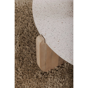 Wunder Coffee Table White with Terrazzo Top