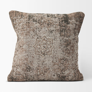 Khloe Taupe Square Pillow Cover