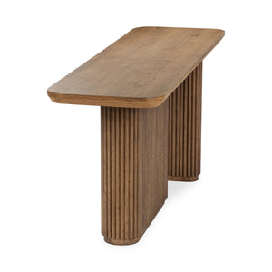 Vander Solid Wood Console Table with Oak Veneer