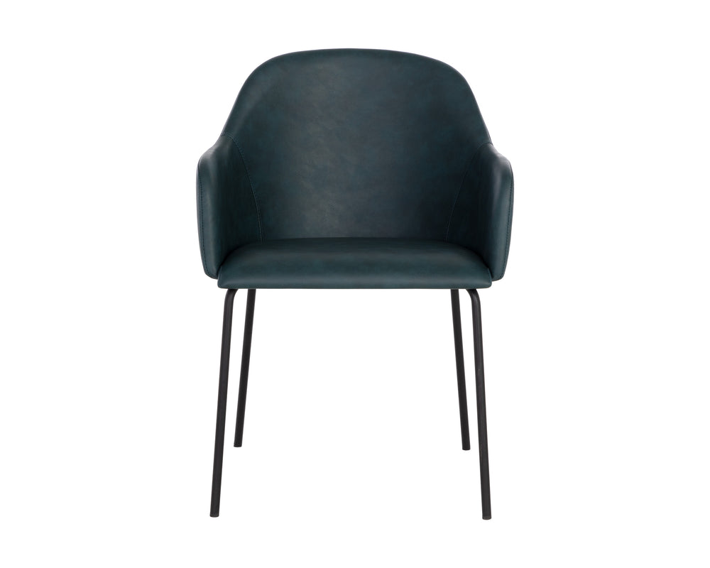 HENSLEY DINING ARMCHAIR - DARK TEAL