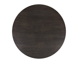 ELINA DINING TABLE - ROUND - BROWN OAK - 54"