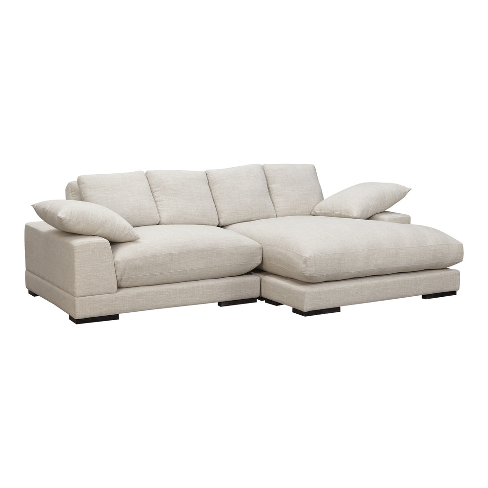 Moe's Plunge Sectional with Flip Chaise in Brown