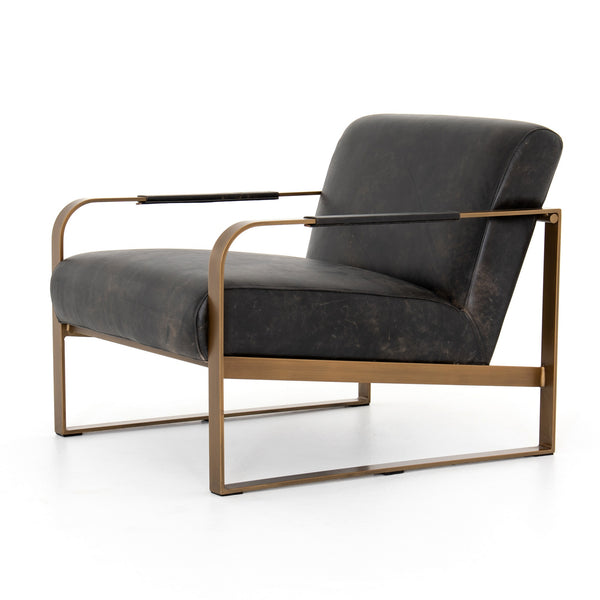 Jules Leather Chair-Rialto Ebony