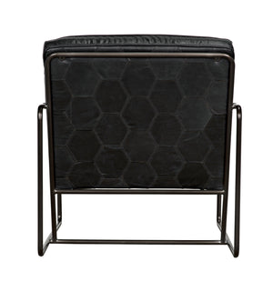Demeter Chair, Metal and Leather