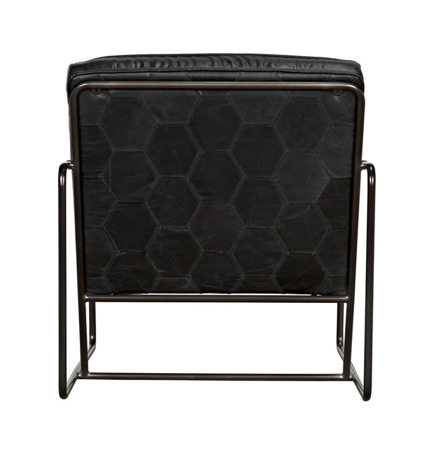 Demeter Chair, Metal and Leather
