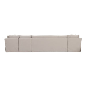 Moe's Fable Slipcover U-Shape Dining Banquette 154" Beige
