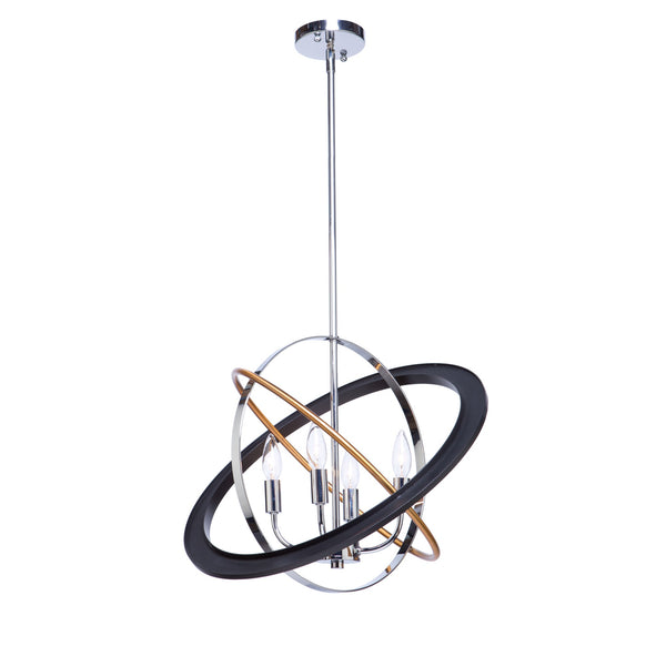 Cosmic CL15114 Chandelier in Dark Bronze, Chrome, Satin Brass