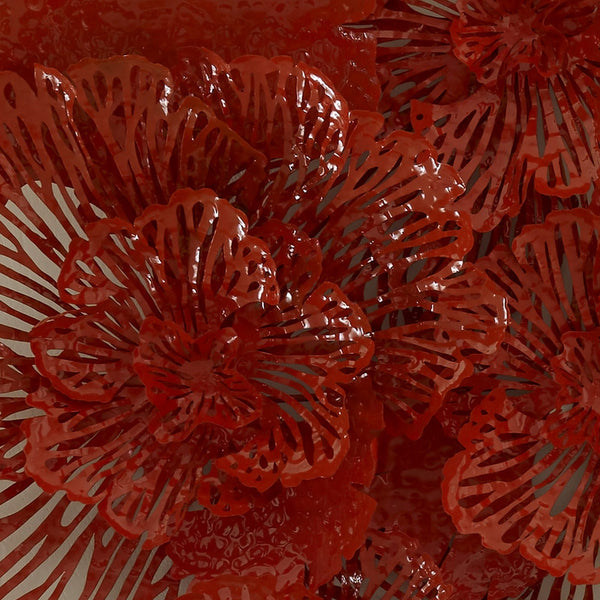 Flower Wall Art, Coral, Large