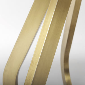 Laurent 48" Marble Top Gold Metal Base Dining Table