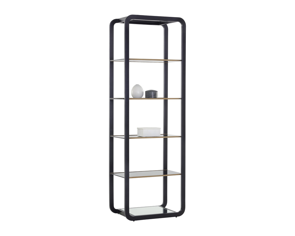 AMBRETTA BOOKCASE - SMALL - BLACK / SMOKE GREY