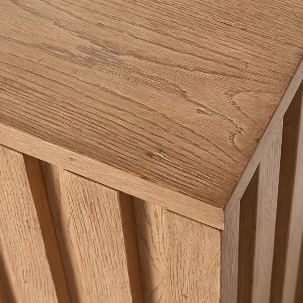 Ramos Media Console in Bleached Oak'