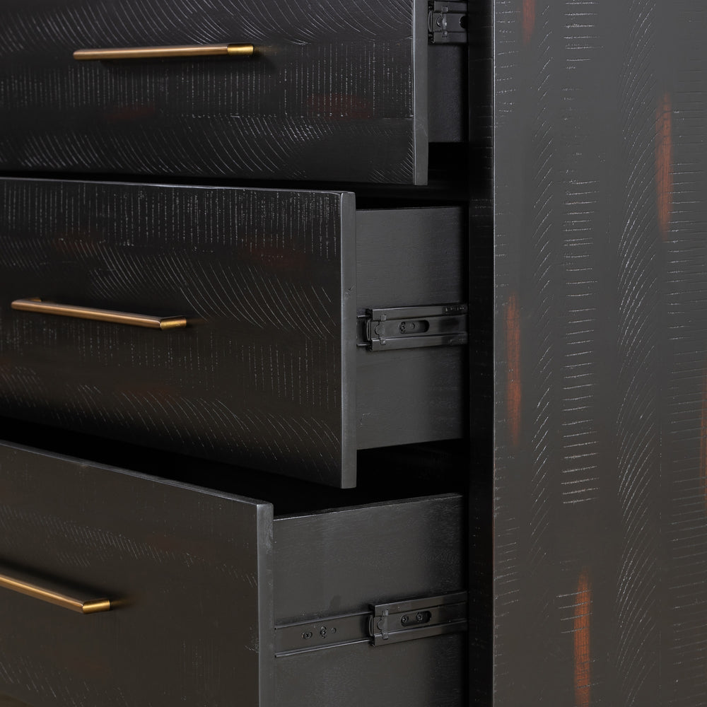 Suki 9 Drawer Dresser in Burnished Black