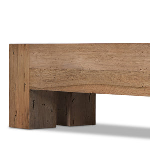 Abaso Large Accent Bench In Rstic Wormwood
