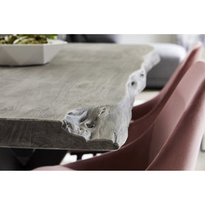 Edge Small Grey Dining Table with Iron Base