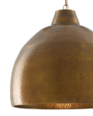 Earthshine Brass Large Pendant In Vintage Brass