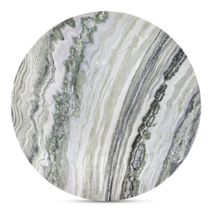 Celia Round Dining Table in Green Onyx Marble