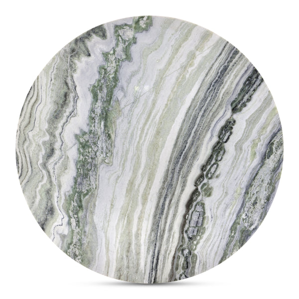 Celia Round Dining Table in Green Onyx Marble