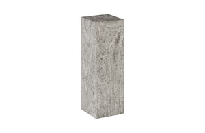 Origins Pedestal, Mitered Chamcha Wood, Grey Stone, Large