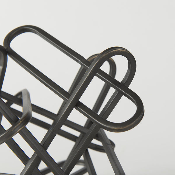 Henderson 10.4L x 8.3W x 7.7H Black Metal Paperclip Decorative Object