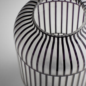 Lined Up Vase in Black