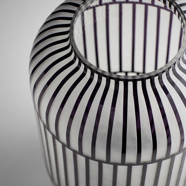 Lined Up Vase in Black
