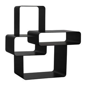 Latisia Industrial Steel Shelf in Matte Black