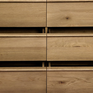 Aramis 6 Drawer Dresser - Sandy Oak Resawn