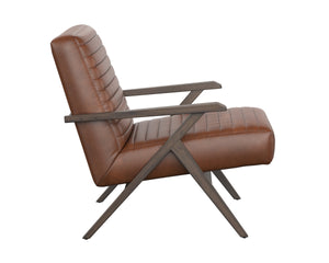 PEYTON LOUNGE CHAIR - BRAVO COGNAC