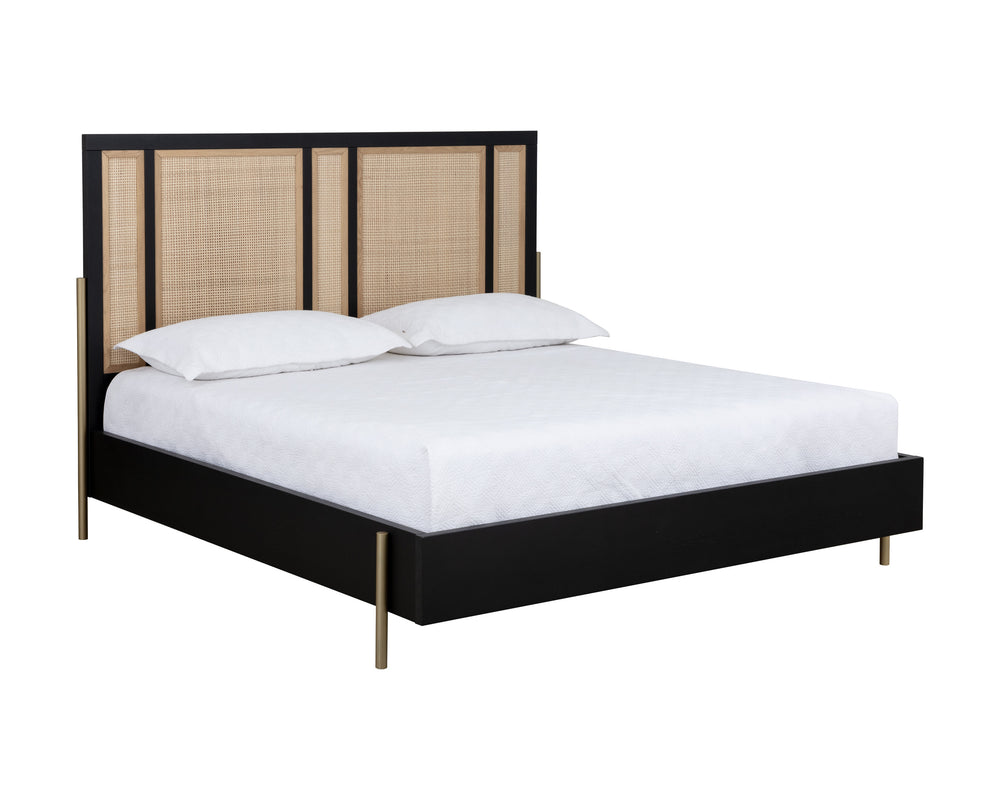 AVIDA BED - KING - GOLD - BLACK/NATURAL