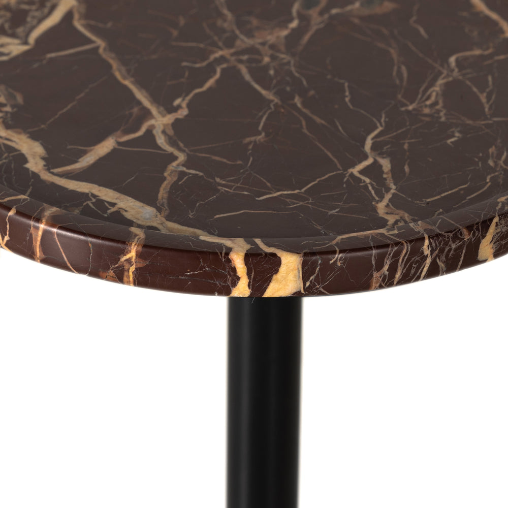 Viola Accent Table In Merlot Marble