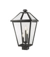 Talbot 3 Light Outdoor Post Mount Fixture in Black Finish