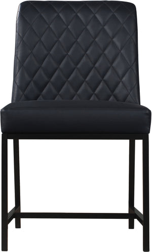Bernard Dining Chair In Black Faux Leather