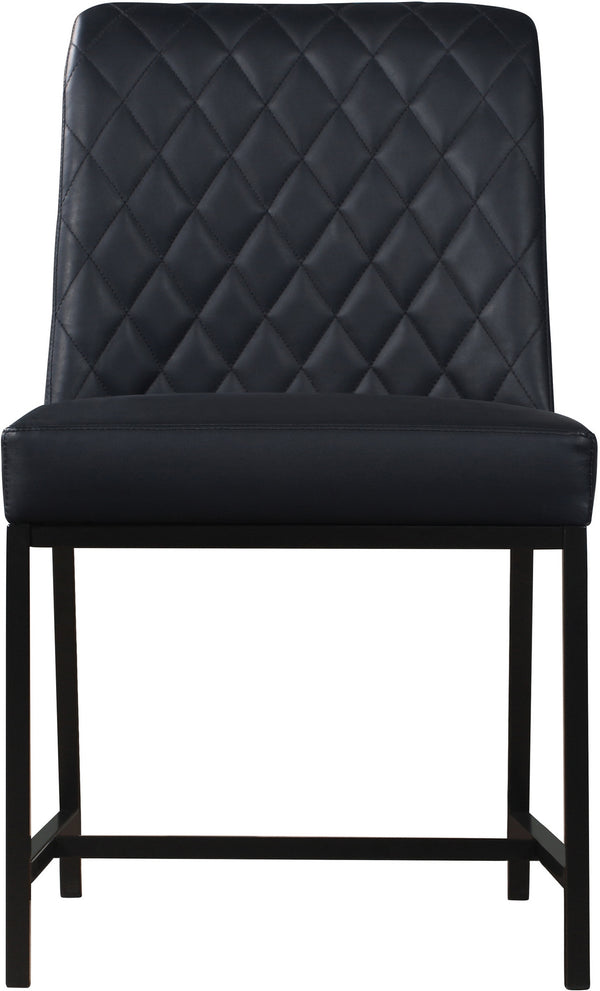 Bernard Dining Chair In Black Faux Leather