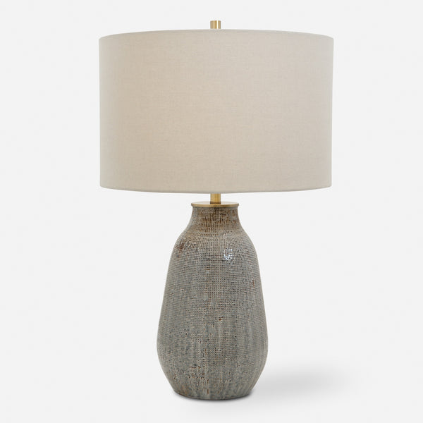 Monacan Gray Textured Table Lamp