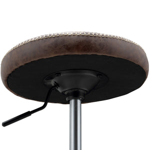 Eaton Gaslift Bar Stool In Vintage Coffee Brown