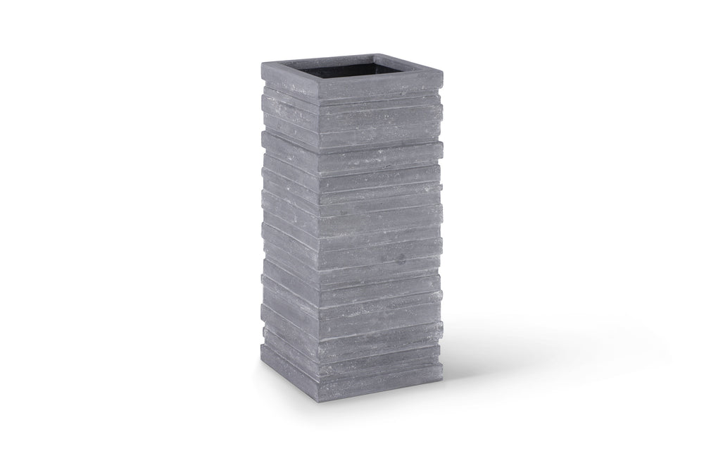 June Square Planter, Gray, Large