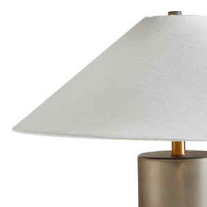 Patton Table Lamp In Smoked Blown Glass