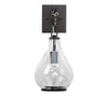 Tear Drop Hanging Wall Sconce, Clear Glass and Bronze