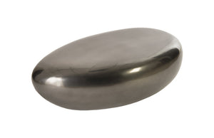 River Stone Coffee Table, Liquid Silver, Small