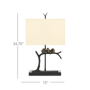 Sparrow Table Lamp In Bronze & Black