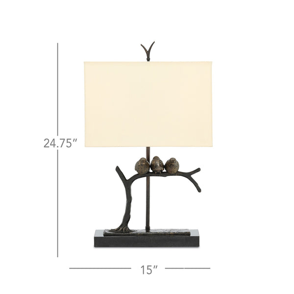 Sparrow Table Lamp In Bronze & Black