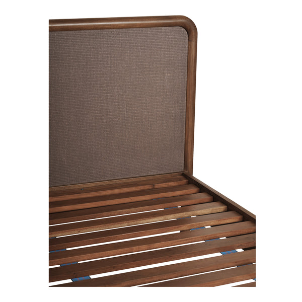 Rye Queen Bed Warm Brown with Mango Wood
