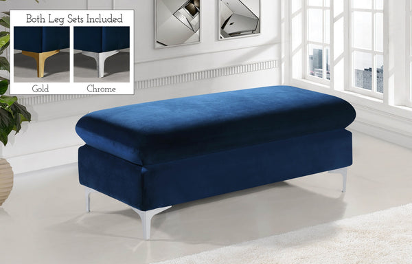 Lucy Ottoman In Navy Velvet
