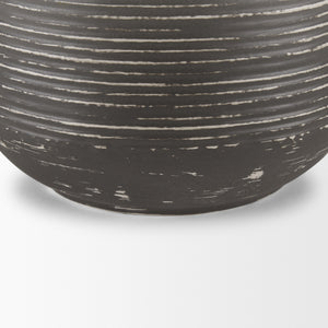 Toru Medium White w/ Grey Ombre Metal Vase