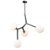 Ravello 4 Light Pendant in Black & Harvest Brass