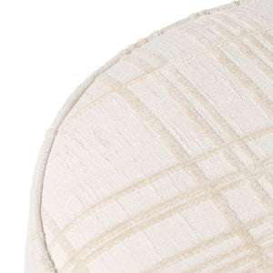 Sinclair Round Ottoman - Sheffield Ivory