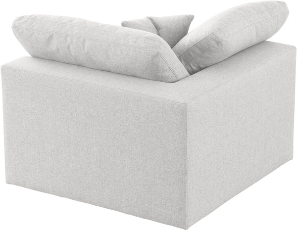 Carmen Cloud Corner Chair In Cream Linen Fabric
