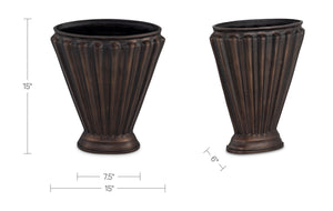 Moe's Jade Collection Aged Brass Aluminum Vase